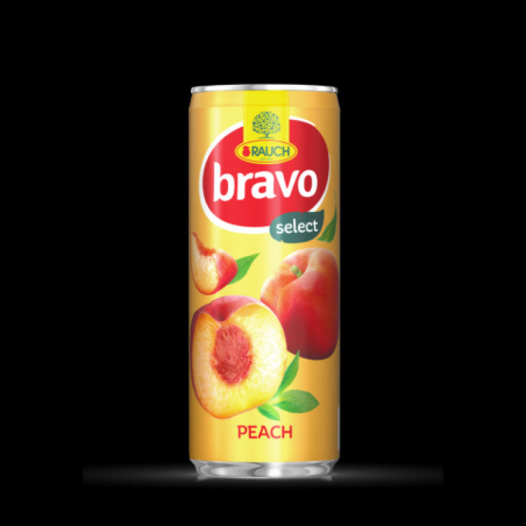 BRAVO CAN PEACH 24X250ML