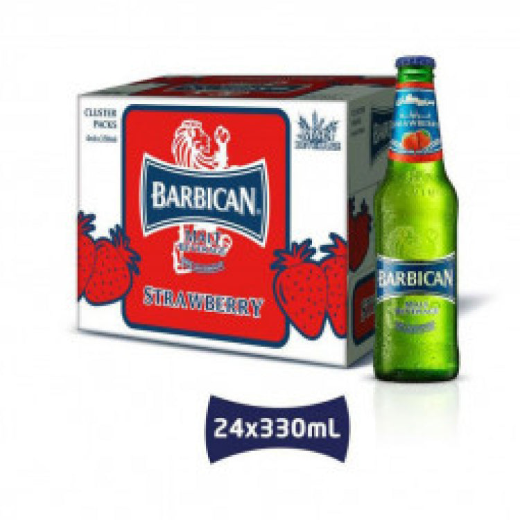BARBICAN STRAWBERRY 24X330ML (NON-ALCOHOLIC MALT DRINK)