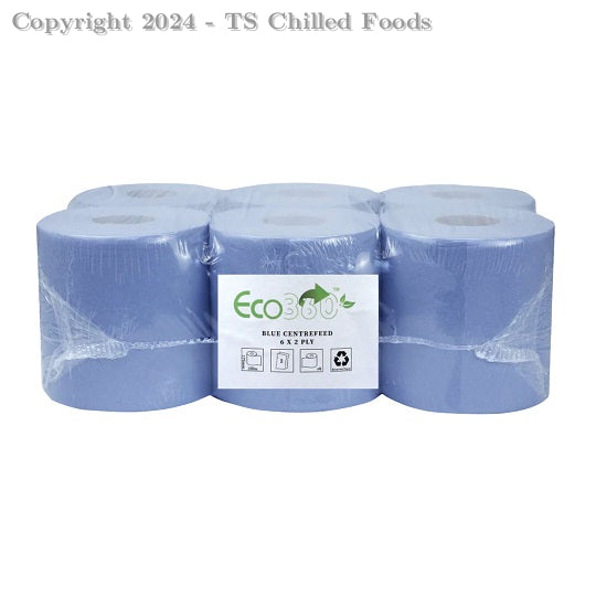 HYGIENE ECO BLUE CENTREFEED TISSUE ROLL 1X6