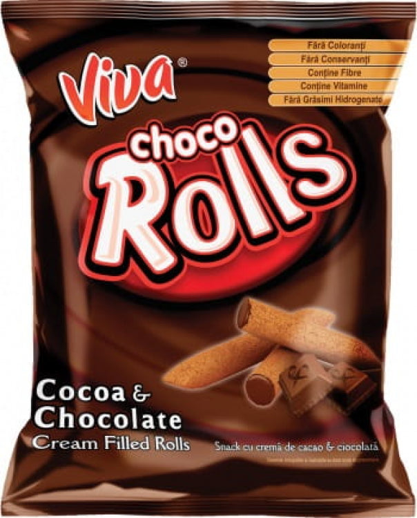 CT VIVA ROLLS COCOA 18X100G