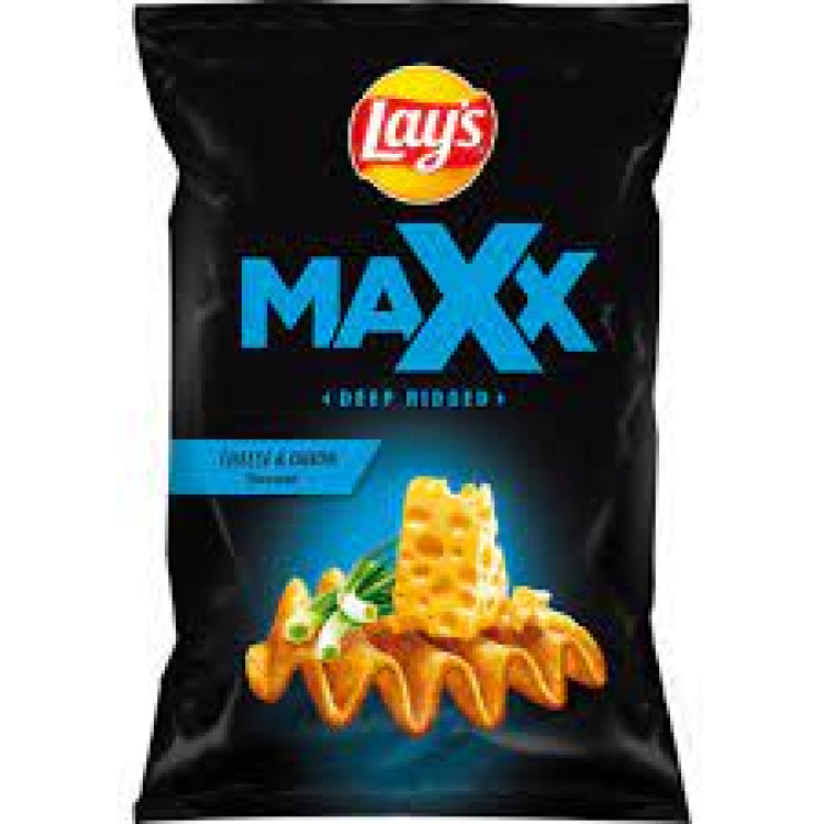 CT LAYS CHIPS MAX CHEESE & ONION 120GX21