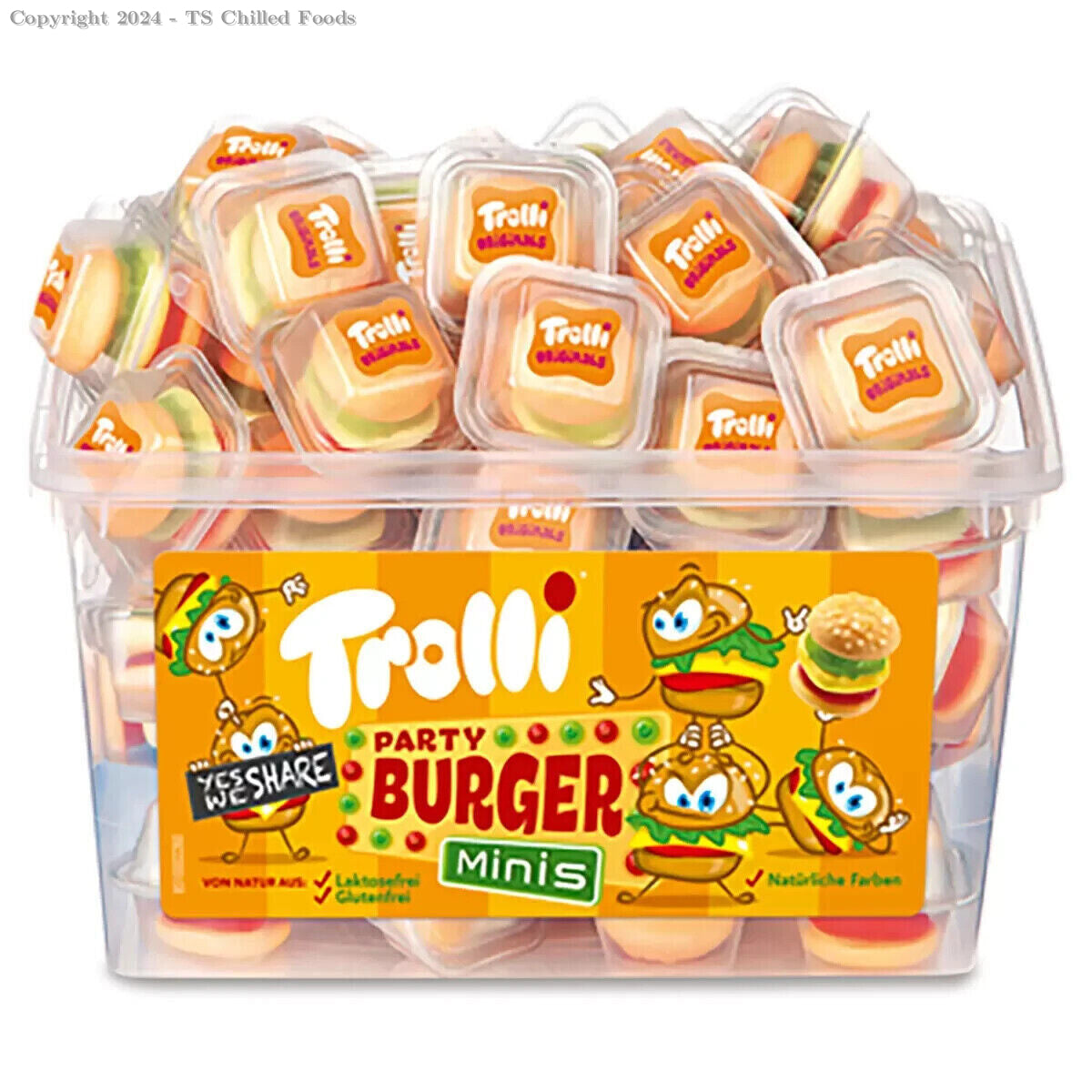 TROLLI PARTY BURGER MINI 60psc X 600G