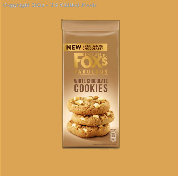 FOX FABULOUS WHITE CHOCOLATE COOKIES 180g (8)