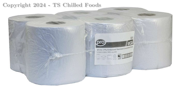 HYGIENE ECO WHITE CENTREFEED TISSUE ROLL 1X6