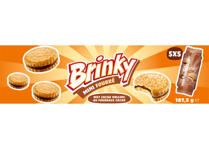 A BRINKY MINI SANDWICH COCOA BISCUIT 5X38G PM 1.29