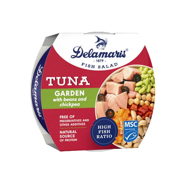 DELAMARIS TUNA GARDEN W/ BEANS & CHICKPEAS 10X170G