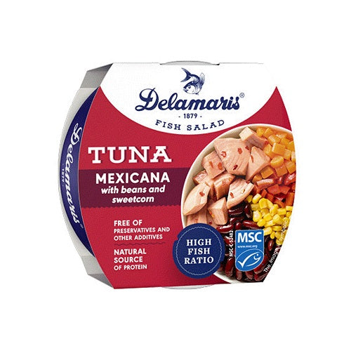 DELAMARIS TUNA MEXICANA W/ BEANS & CORN 10X170G
