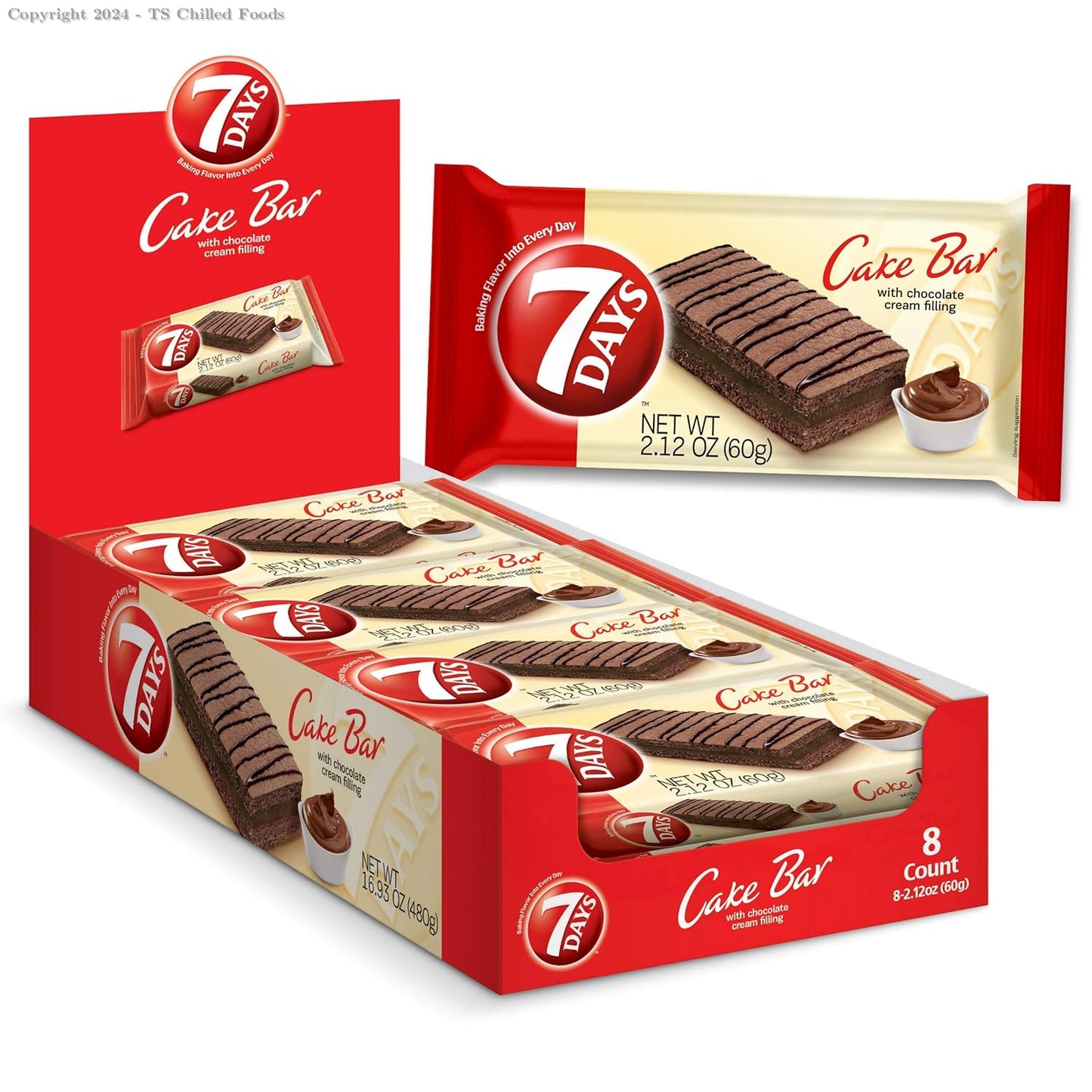 7 DAYS CAKE BAR COCOA 16X32G