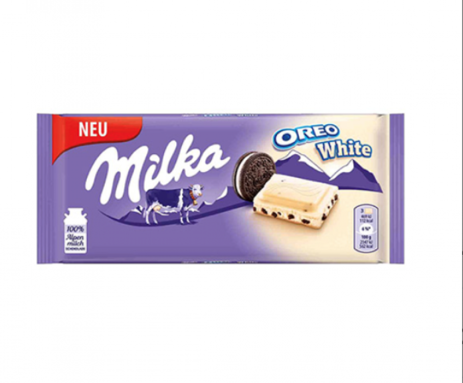 CK MILKA CHOCOLATE OREO WHITE 22X100G