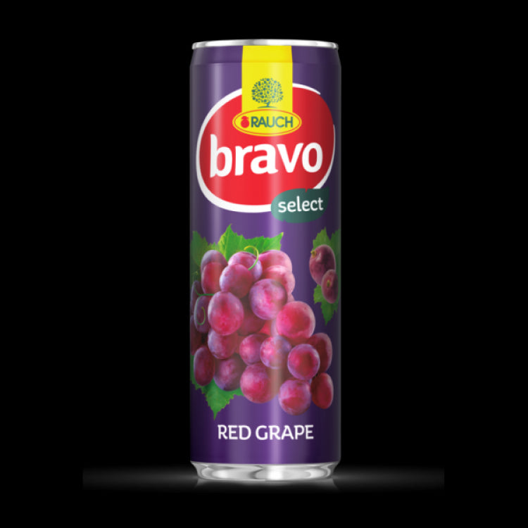 DR BRAVO CAN RED GRAPE 24X250ML