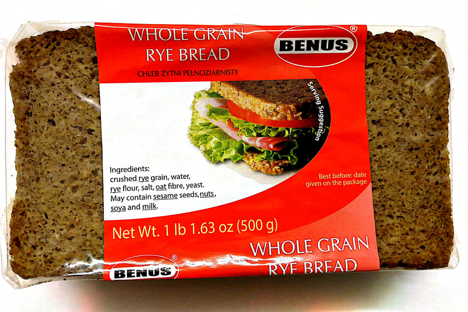 BR BENUS WHOLEMEAL RYE BREAD (12) PM 1.99