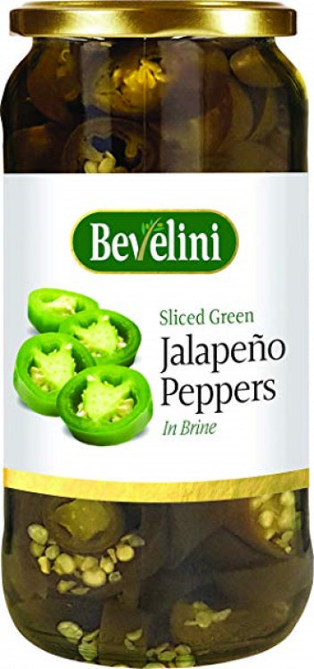 BEVELINI SLICED GREEN JALAPENO 6X480G
