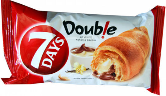 7 DAYS CROISSANT DOUBLE COCOA & VANILLA 80G (20)
