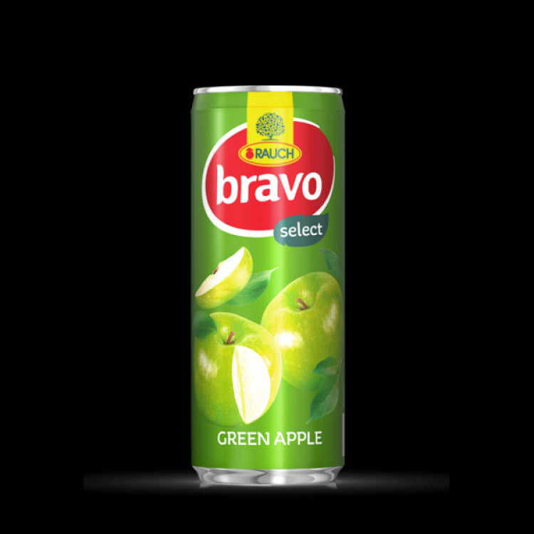 BRAVO CAN GREEN APPLE 24X250ML
