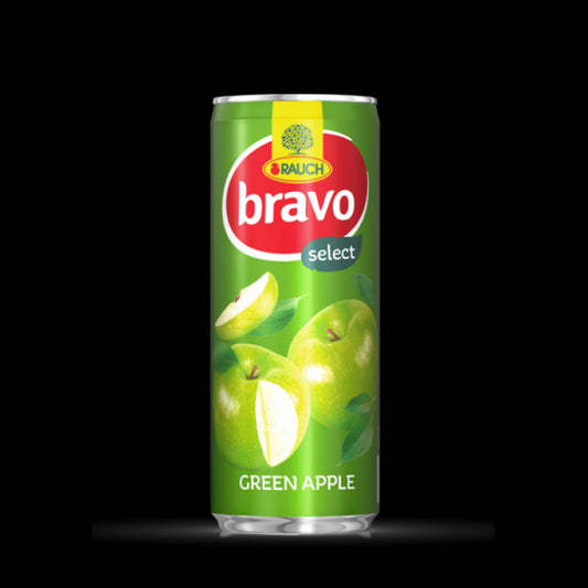 BRAVO CAN GREEN APPLE 24X250ML