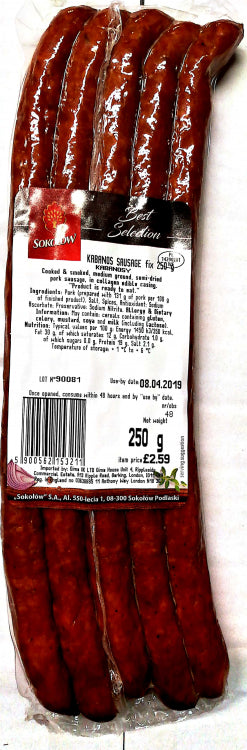 BM SOKOLOW KABANOS SAUSAGE pm 4.29