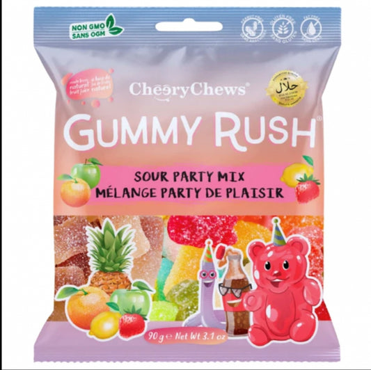 GUMMY RUSH SOUR PARTY MIX 12X90G (HALAL)