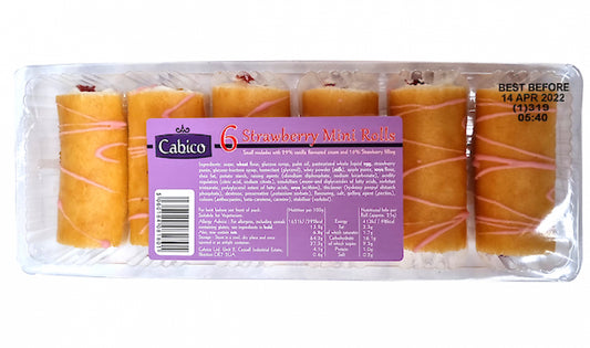 CABICO STRAWBERRY MINI ROLLS 150G