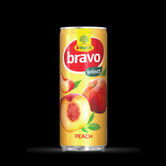 BRAVO CAN PEACH 24X250ML