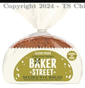 BAKER STREET RYE & WHEAT BREAD 500G