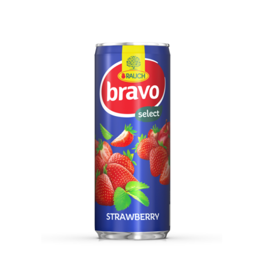 DR BRAVO CAN STRAWBERRY 24X250ML