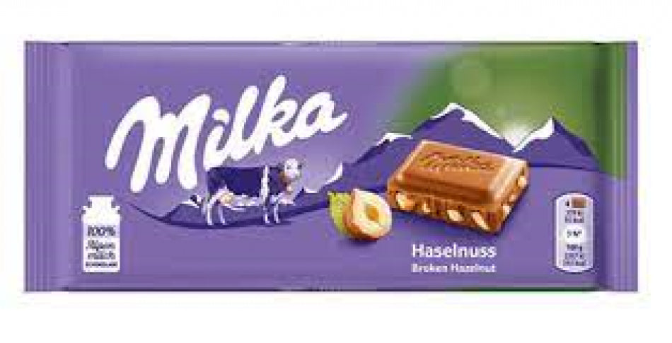 MILKA CHCOLATE HAZELNUT 100GX22