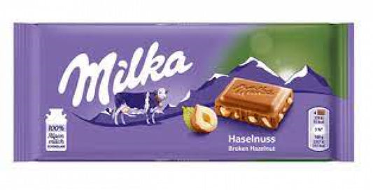 MILKA CHCOLATE HAZELNUT 100GX22