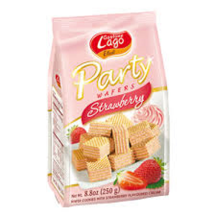 CK LAGO PARTY WAFER STRAWBERRY 10 X 250G