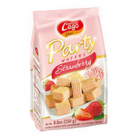 LAGO PARTY WAFER STRAWBERRY 10 X 250G