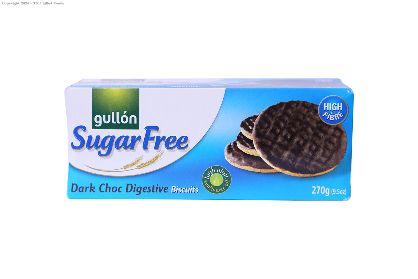 GULLON DIGESTIVE DARK CHOC BISCUIT SUGAR FREE 270g