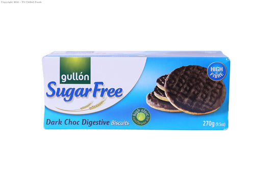 GULLON DIGESTIVE DARK CHOC BISCUIT SUGAR FREE 270g