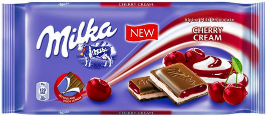 MILKA CHOCOLATE CHERRY 100GX22