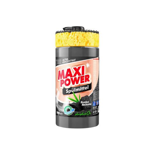 MAXI POWER WASHING UP LIQUID BLACK COAL 6X1000ML