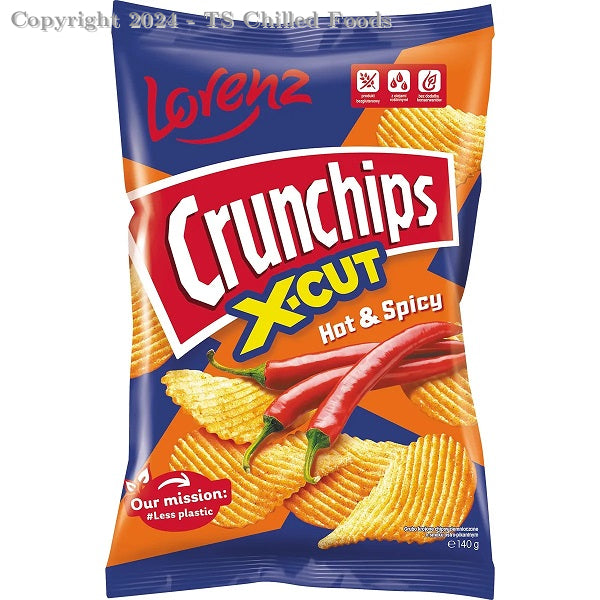 LORENZ CRISPS HOT & SPICY 10X140G