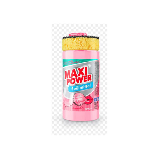 MAXI POWER WASHING UP LIQUID BUBBLE GUM 6X1000ML