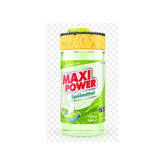 MAXI POWER WASHING UP LIQUID GREEN TEA 6X1000ML