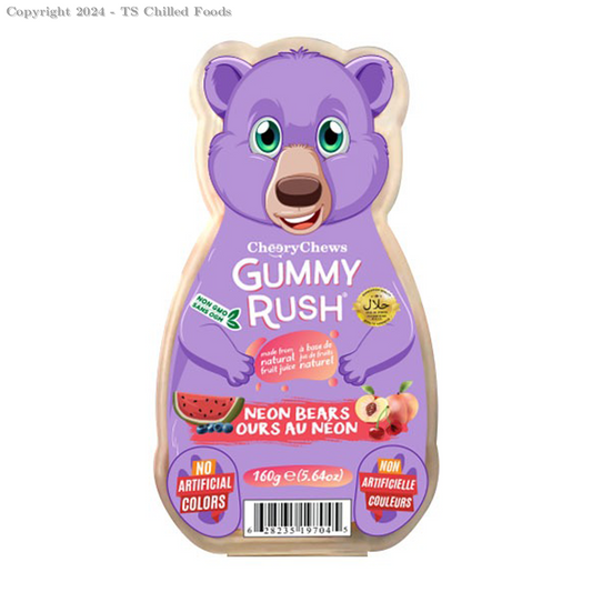 GUMMY RUSH NEON BEARS 160G (BEAR TUB) HALAL