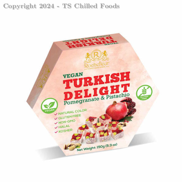 ROCHEFLEUR TURKISH DELIGHT POMEGRANATE & PISTACHIO 8X150G