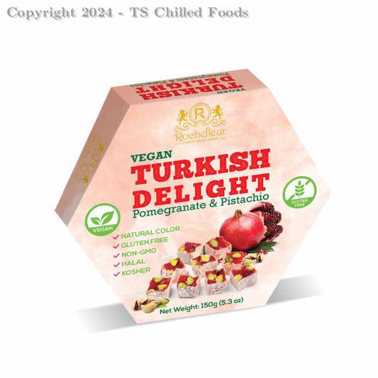 ROCHEFLEUR TURKISH DELIGHT POMEGRANATE & PISTACHIO 8X150G
