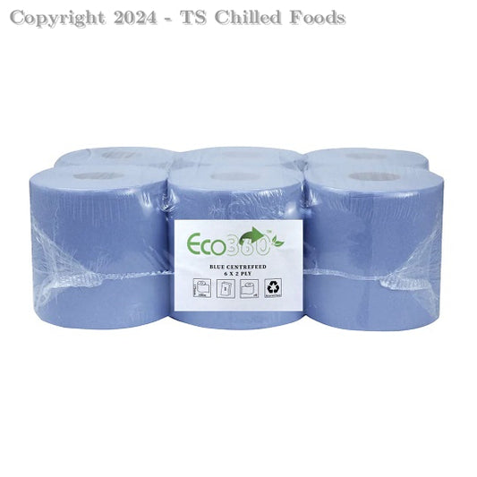 HYGIENE ECO BLUE CENTREFEED TISSUE ROLL 1X6