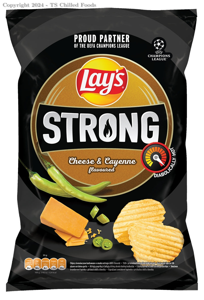 LAYS STRONG CHEESE & CAYENNE 120gx24 (24BAGS)