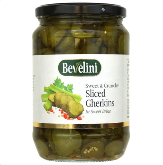 BEVELINI SWEET & CRUNCHY SLICED GHERKINS 6X705G