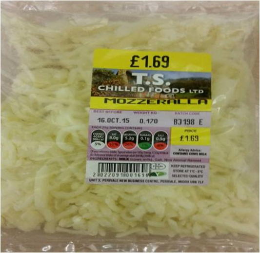 AA GRATED MOZZARELLA 170G PM 1.99