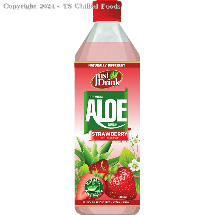 SMALL ALOE STRAWBERRY JUST DRINK 12X500ML