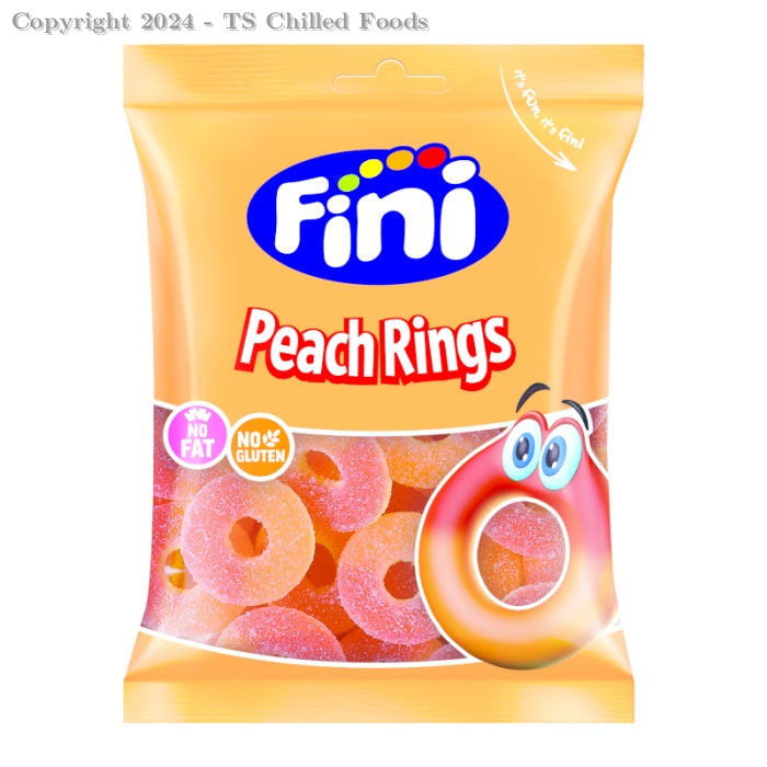 FINI PEACH RINGS 12x75gm (HALAL)