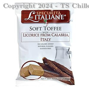 LE ITALIANE CANDY SOFT TOFFE (CALABRIA LIQUORICE ) 12X100G