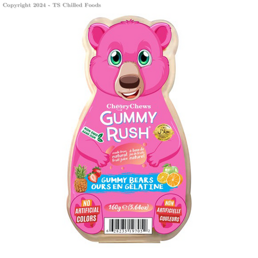 GUMMY RUSH GUMMY BEARS 160G (BEAR TUB) HALAL