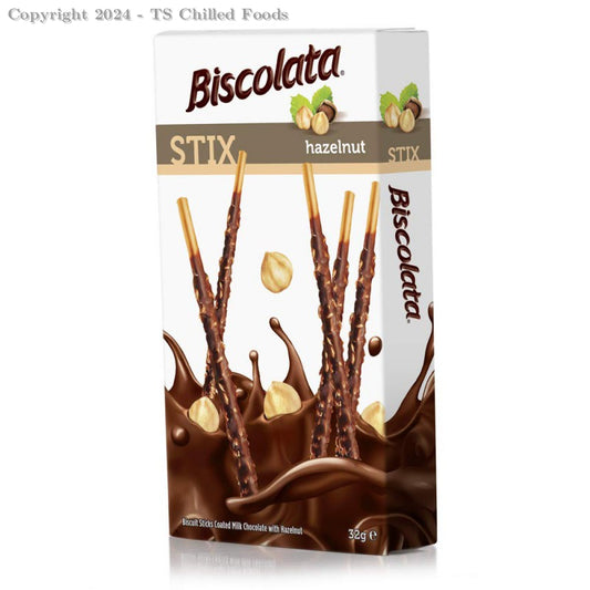 BISCOLATA STIX HAZELNUT 12X32G