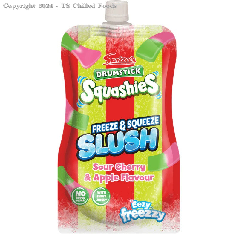 SWIZZELS DRUMSTICK SLUSH POUCH SOUR CHERRY & APPLE FLAVOUR 12X250ML