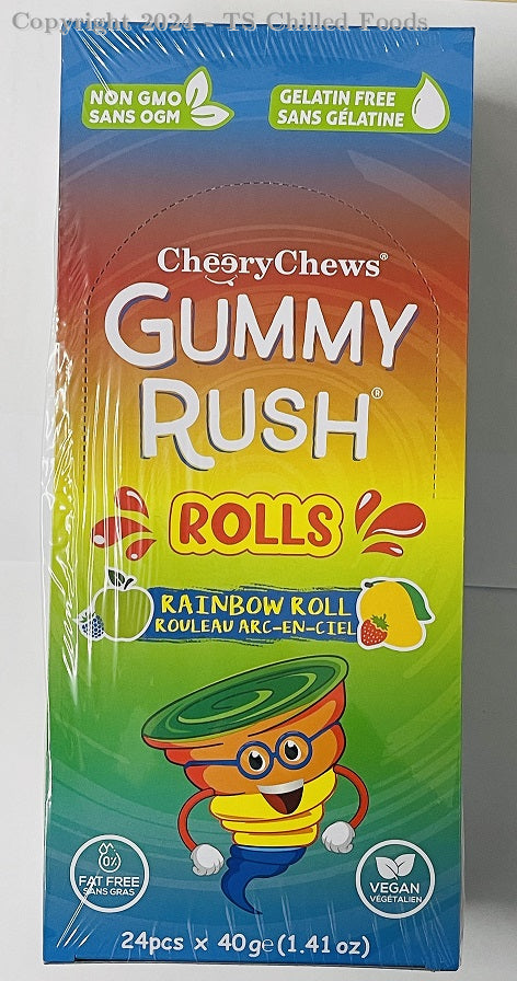 GUMMY RUSH RAINBOW ROLLS 24X40G